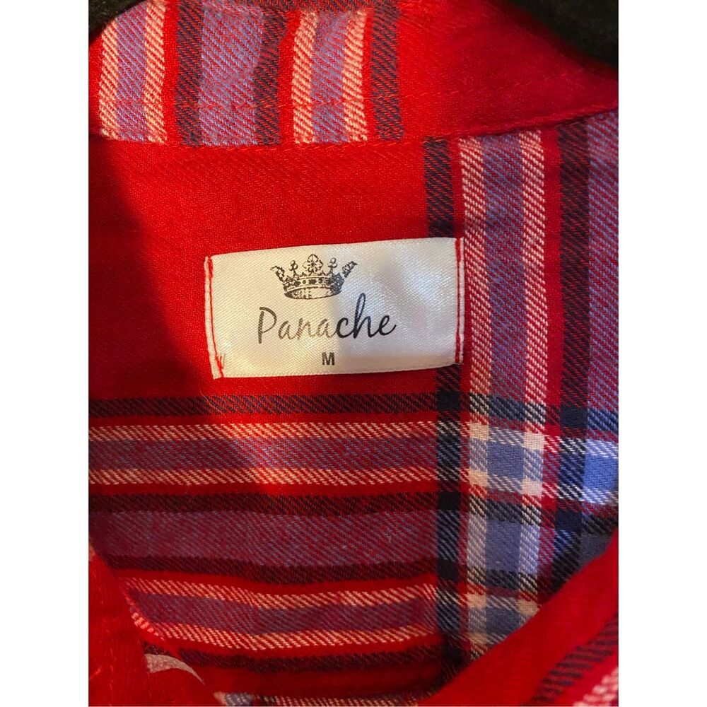 Panache women’s Ombré multicolored plaid flannel medium - Picture 4 of 4